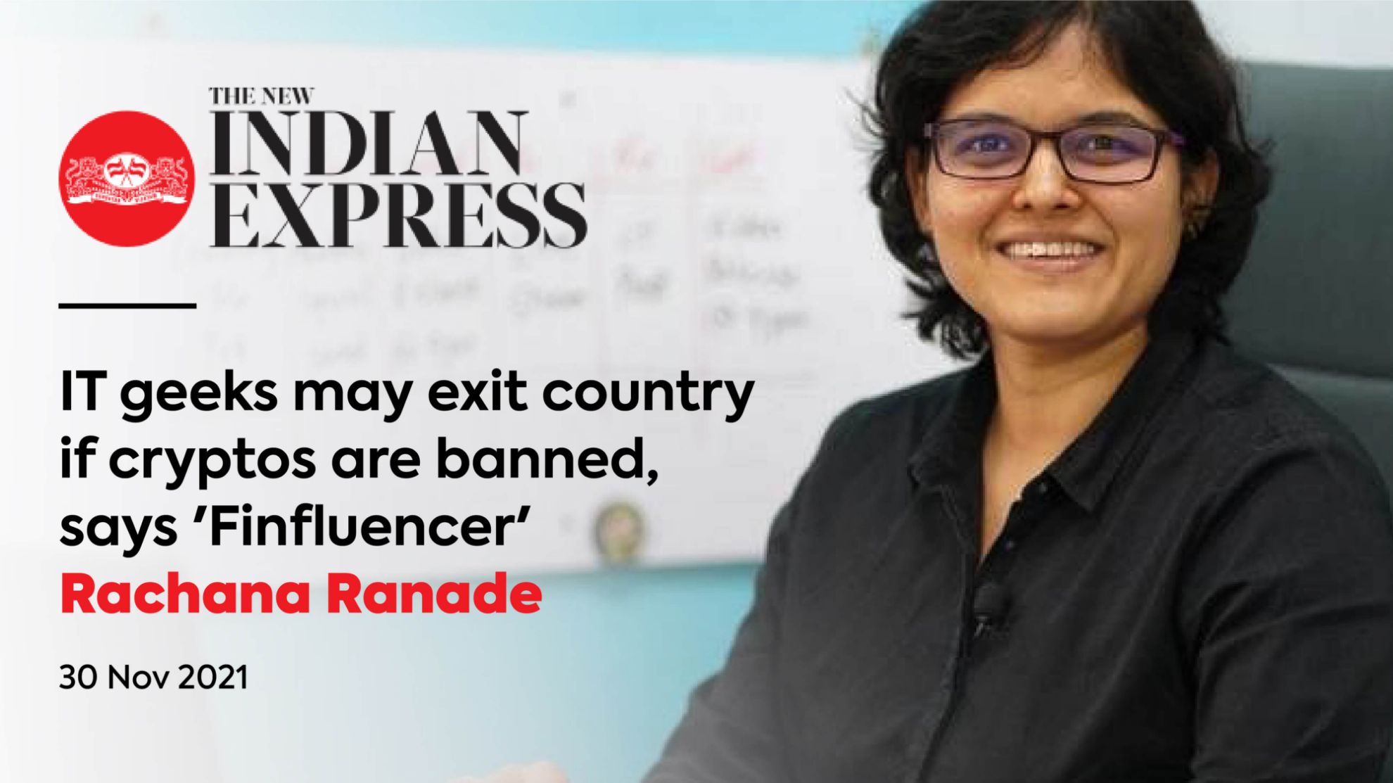 IT geeks may exit country if cryptos are banned, says 'Finfluencer' Rachana Ranade
